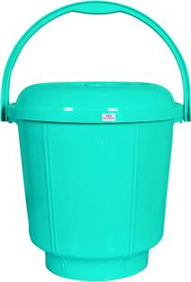 Heart Home Unbreakable Plastic Durable Strong Bathroom Bucket With Lid And Handle 13 L Plastic Bucket
