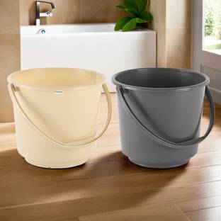 HOMESTIC Pack of 2 Multi-Purpose Small Bucket for Mopping | 5 L Plastic Bucket
