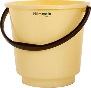 HOMESTIC Multipurposes Plastic Bucket For Bathing 16Ltr. (Yellow) 16 L Plastic Bucket
