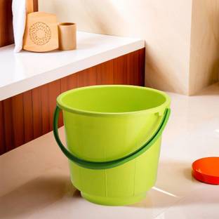 HOMESTIC Unbreakable Strong Plastic Bathroom Bucket 13 LTR (Green) 13 L Plastic Bucket