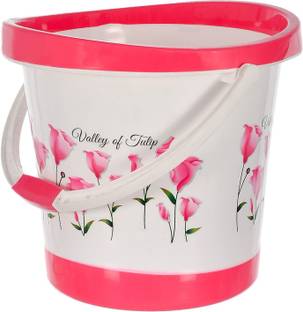 KUBER INDUSTRIES Plastic Tulip Flower Bucket with Handle|18 Liter 18 L Plastic Bucket