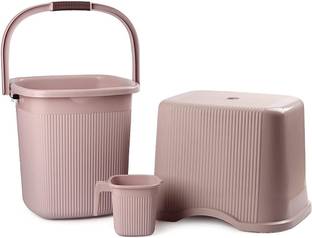 NAYASA + Mug + Stool Set 25 L Plastic Bucket