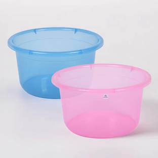 Heart Home Durable Deep Bath Tub|Unbreakable Plastic Utility Gaint Basin for Baby Bathing 26 L Plastic Bucket