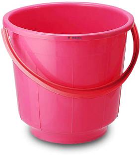 HOMESTIC Unbreakable Strong Plastic Bathroom Bucket 13 LTR (Pink) 13 L Plastic Bucket