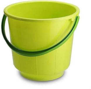 HOMESTIC Unbreakable Strong Plastic Bathroom Bucket 13 LTR (Green) 13 L Plastic Bucket