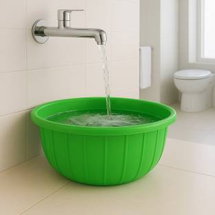KUBER INDUSTRIES Tub for Bathroom (Green) 40 L Plastic Bucket
