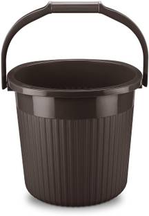 MILTON Milton Ritz 20 Plastic Bucket with Handle, 18 litres, Dark Brown 20 L Plastic Bucket