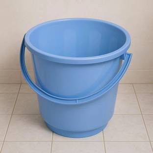 HOMESTIC Plastic Unbreakable Bucket with Handle|16 Liter|Blue 16 L Plastic Bucket