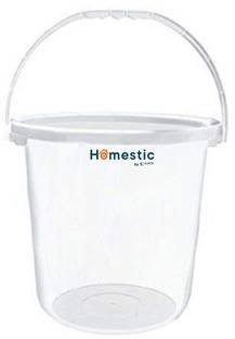 HOMESTIC Plastic 16 Ltr Transparent Bucket for Bathroom 16 L Plastic Bucket