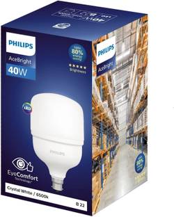 PHILIPS 40 W Basic Round B22 LED Bulb