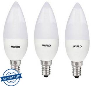 Wipro 3 W Basic Candle E14 LED Bulb