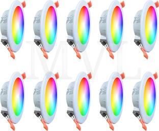 M.V.L 9 W Color Changing Round Plug & Play LED Bulb