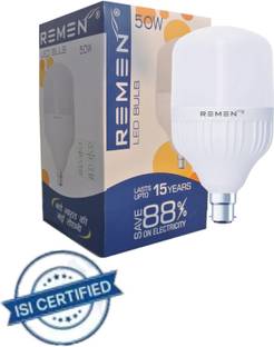 REMEN 50 W Basic Standard B22 LED Bulb