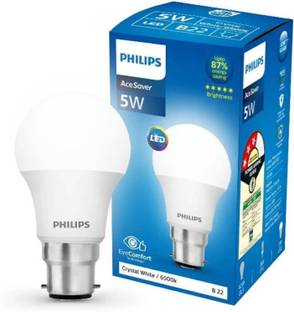 PHILIPS 5 W Basic Round B22 LED Bulb