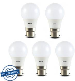 PHILIPS 5 W Basic Round B22 LED Bulb