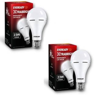 EVEREADY 23W B22 WHITE EMERGENCY LED BULB PACK OF-02 3 hrs Bulb Emergency Light