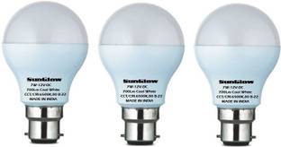 Sun Glow Solar 12 Volt, 7 W Basic Round B22 LED Bulb