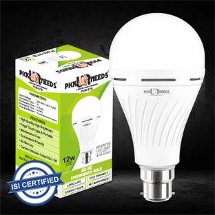 Pick Ur Needs 12 Watt Inverter Led Bulb AC/DC Auto Rechargeable Emergency Bulb for Home Backup 4 hrs Bulb Emergency Light