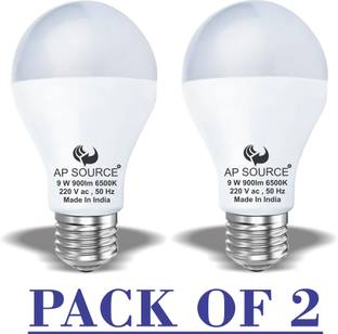 AP Source 9 W Basic Round E27 LED Bulb