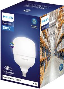 PHILIPS 50 W Basic Round B22 LED Bulb
