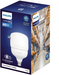 PHILIPS 40 W Basic Round B22 LED Bulb
