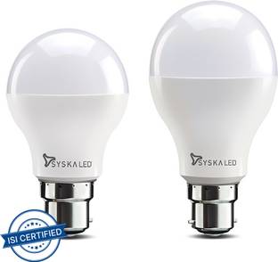 Syska 9 W, 12 W Basic Round B22 LED Bulb