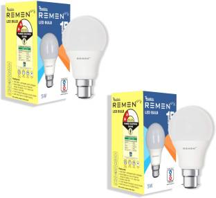 REMEN 5 W Standard B22 LED Bulb