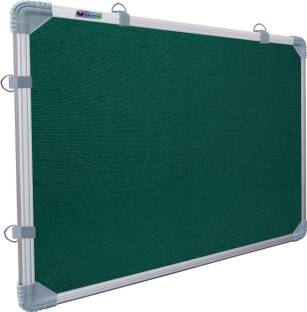 Eduway 1.5x2 Ft. Notice/Display Board High Resilience Foam Fabric with (20 Push Pins) Cork Bulletin Board