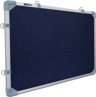 Eduway 1.5x2 Ft. Notice/Display Board High Resilience Foam Fabric with (20 Push Pins) Cork Bulletin Board