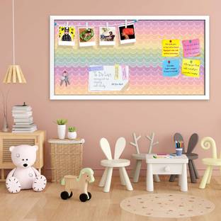 Artzfolio Wavey Notice Pin Board Soft Board with Push Pins Cork Bulletin Board