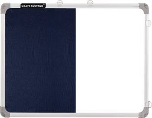 Mahit Systems combi notice board 2x3 ft. with white and blue Bulletin board Cork Bulletin Board