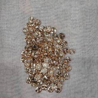HBS GOLDEN SINGLE STONE SHANK BUTTON (down hole)_50pcs Polyester Buttons