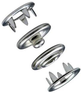 Vikurajas Open-Ring Cap Grip Prong Metal Snaps (16L) Snap Button Metal Buttons