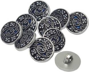 REENA Blue Gold 69 Carving Designer Buttons for Coats Shirts Blazers Fancy Buttons Metal Buttons