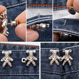 Varni Cute Bear Button Replacement Pant Clip Metal Buttons