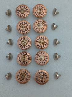 Togline 10 FASTER METAL JEANS BUTTONS Metal Buttons
