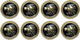 ANI ACCESSORIES Small 3D Lion Head Shank Round Abs Button for Blazer, Suits, Coat, Bandhgala DIY Plastic Buttons
