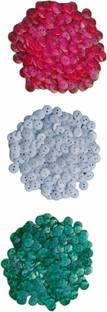 SK TRADERS Multicolor clear Button Plastic Buttons