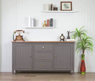 Woodefly Woodefly Solid Mango Wood Sideboard Cabinet- 2 Doors & 3 Drawers Solid Wood Free Standing Sideboard
