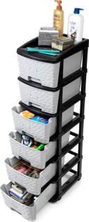 infinity overseas 6 Layer Multipurpose Drawer Plastic Modular Chest Storage Organizer Home, Office Plastic Free Standing Chest of Drawers