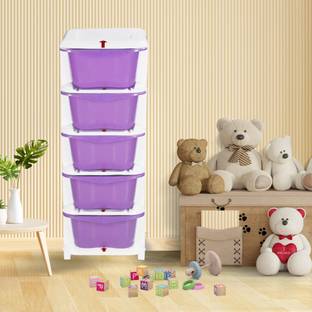 3D METRO SUPER STORE 5XL Large Modular Storage Drawer Kitchen Rack Plastic Drawer for Toy Clothes Plastic Free Standing Chest of Drawers