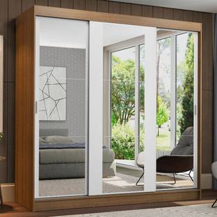 Madesa Reno Couple Wardrobe Engineered Wood Free Standing Cabinet