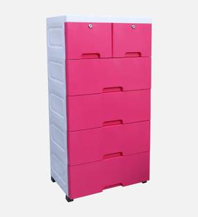 The Tickle Toe T3-CD0612P Plastic Free Standing Chest of Drawers