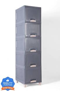 Zeekty Chest of Drawers : Versatile Drawer Storage Organizer & Organisers Storage Box Plastic Free Standing Chest of Drawers