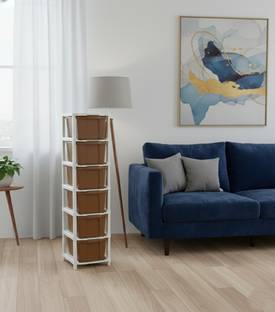 YASHODEEP PLASTIC multi layer drawer Storage Cabinet with Strong Back Support Panel Plastic Free Standing Cabinet