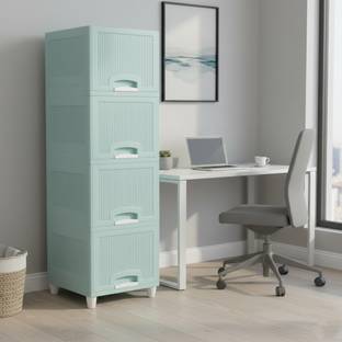 MAXTID Multi Layer Compact Storage Unit for Baby Clothes, Toys and Essentials Plastic Free Standing Cabinet