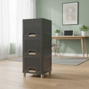 YASHODEEP PLASTIC multi layer drawer Storage Cabinet with Strong Back Support Panel Plastic Free Standing Cabinet