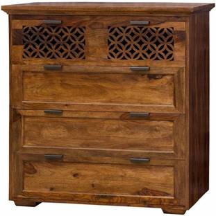 Shagun Arts HEXA Sheesham Wood Dresser/ Chest Of Drawer/ Cabinet Drawer For Living Room || Solid Wood Free Standing Chest of Drawers