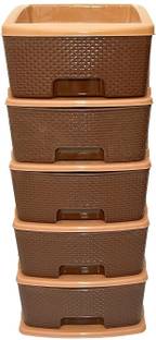 vokay MULTI Layer Plastic Modular Basket Drawer Chest Storage Plastic Free Standing Cabinet