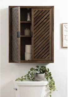 Woodefly Multipurpose Wall Mounted Wooden Cabinet for Home Decor and Living Room Solid Wood Wall Mount Cabinet